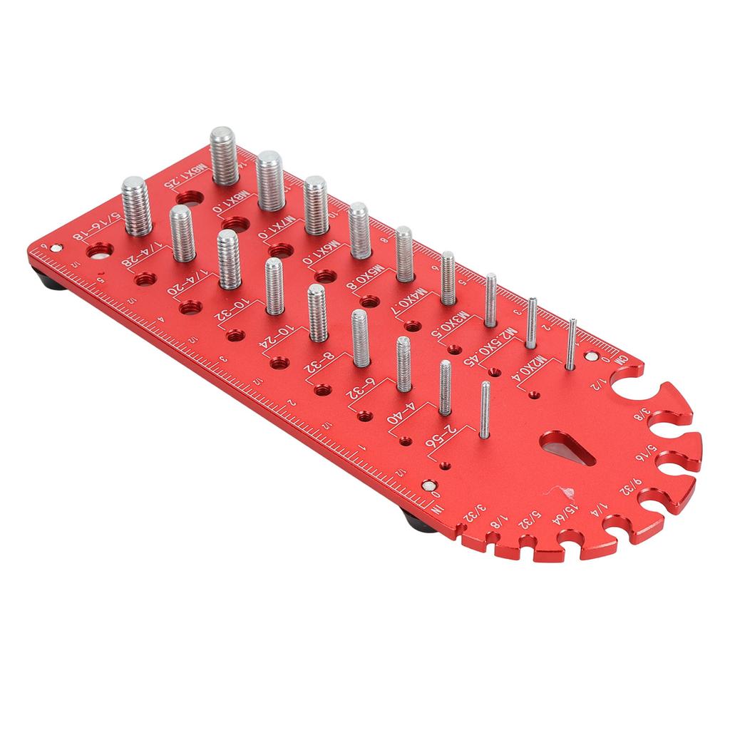 Gewindeprüfer Multifunktional Aluminiumlegierung Tragbar Schraube Mutter Bolzen Gewinde Identifikator Messlehre