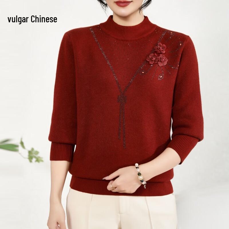 

Women s Fleece-Lined Half-Turtleneck Knit Sweater 3XL