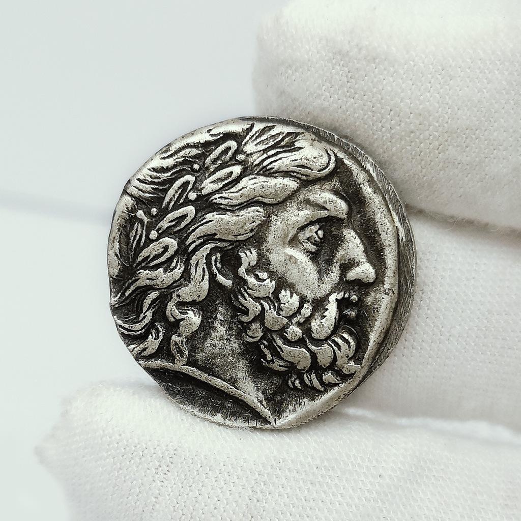 Antikes Rom, Zeus, Antikes Griechenland, Silbermünzen, Olymp, Fackel der Götter, Münzen, Schnitzereien, Homerische Geschenke, Weihnachtsgeschenk, Kleine Geschenke für den Nikolausstrumpf