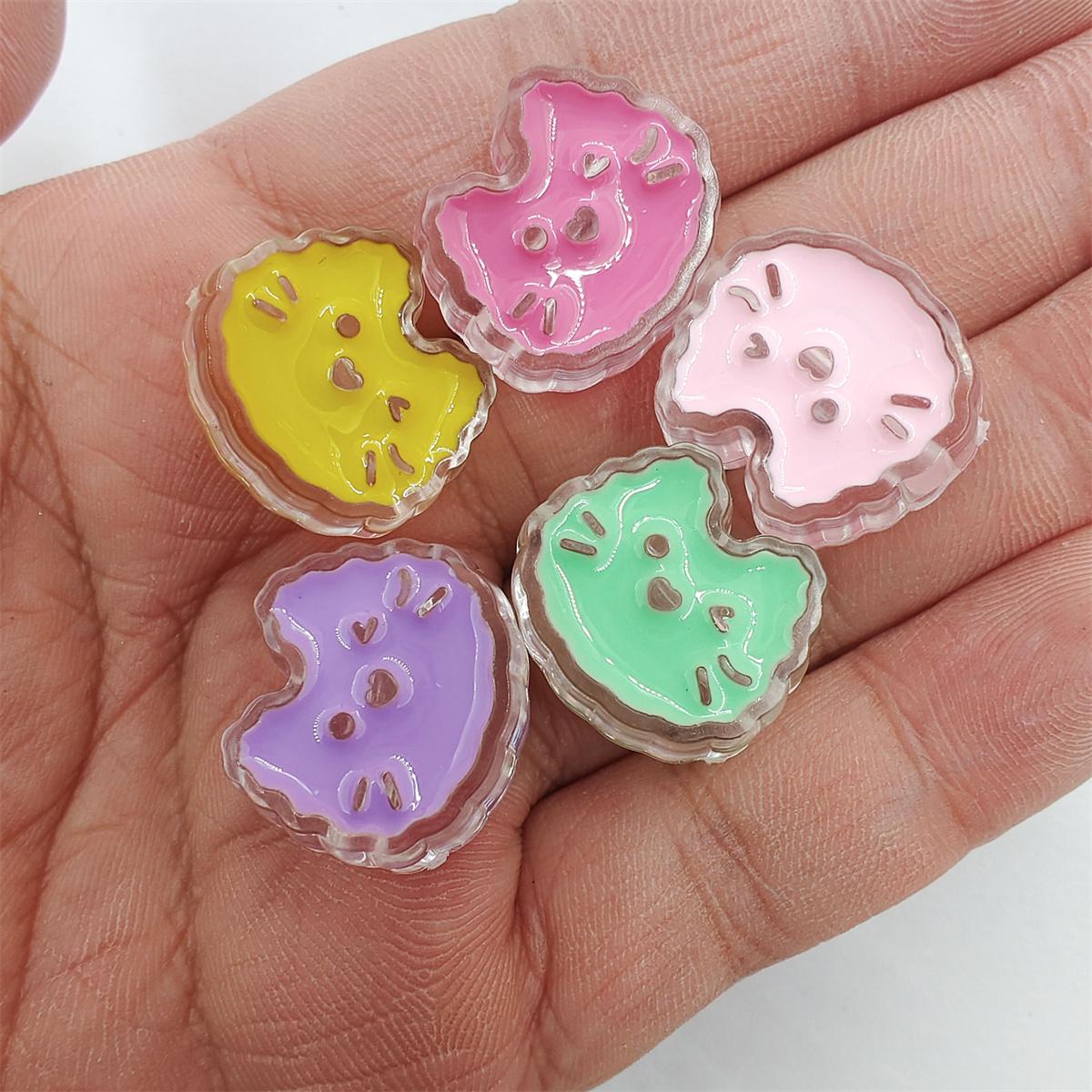 

20 шт., ожерелье, браслет, сделай сам, эмалированные кошки для детей, милые бусины ручной работы, прозрачные бусины, ювелирные аксессуары разноцветный