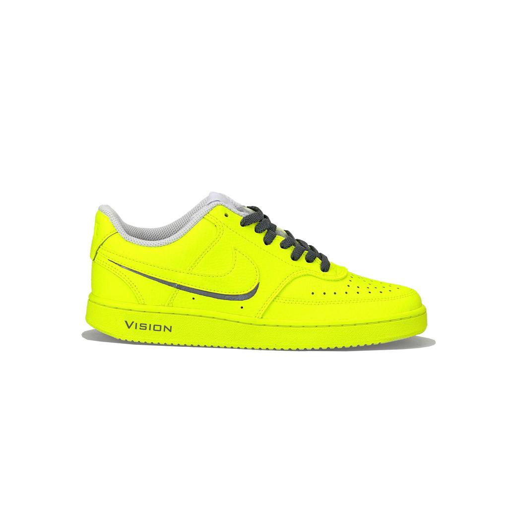 Nike Court Vision 1 Slip Resistant Low top Skateboard Shoes Women's Neon Yellow CD5434-100(Team338-)