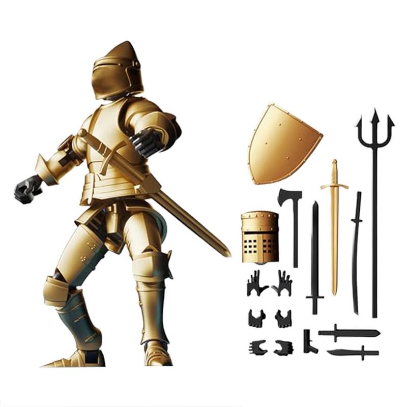 Medieval Action Figures Anime Figures Toys Movable Robot Multi-Jointed Dummys Fully Articulated Action Figures for Desk Display