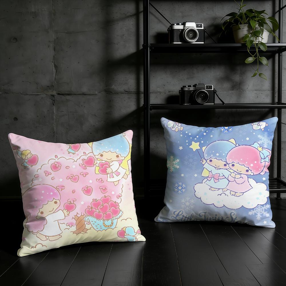 Little T-Twin Stars Cushion Cover Birthday Anniversary Gifts Double Sided Printed Zipper Cushion Cover Soft Skin Bedding