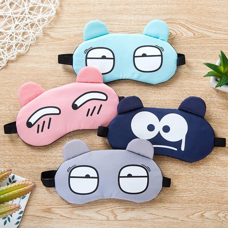 1PC Cute and breathable eye mask for both men and women, providing light blocking and eye protection to relieve eye fatigue.