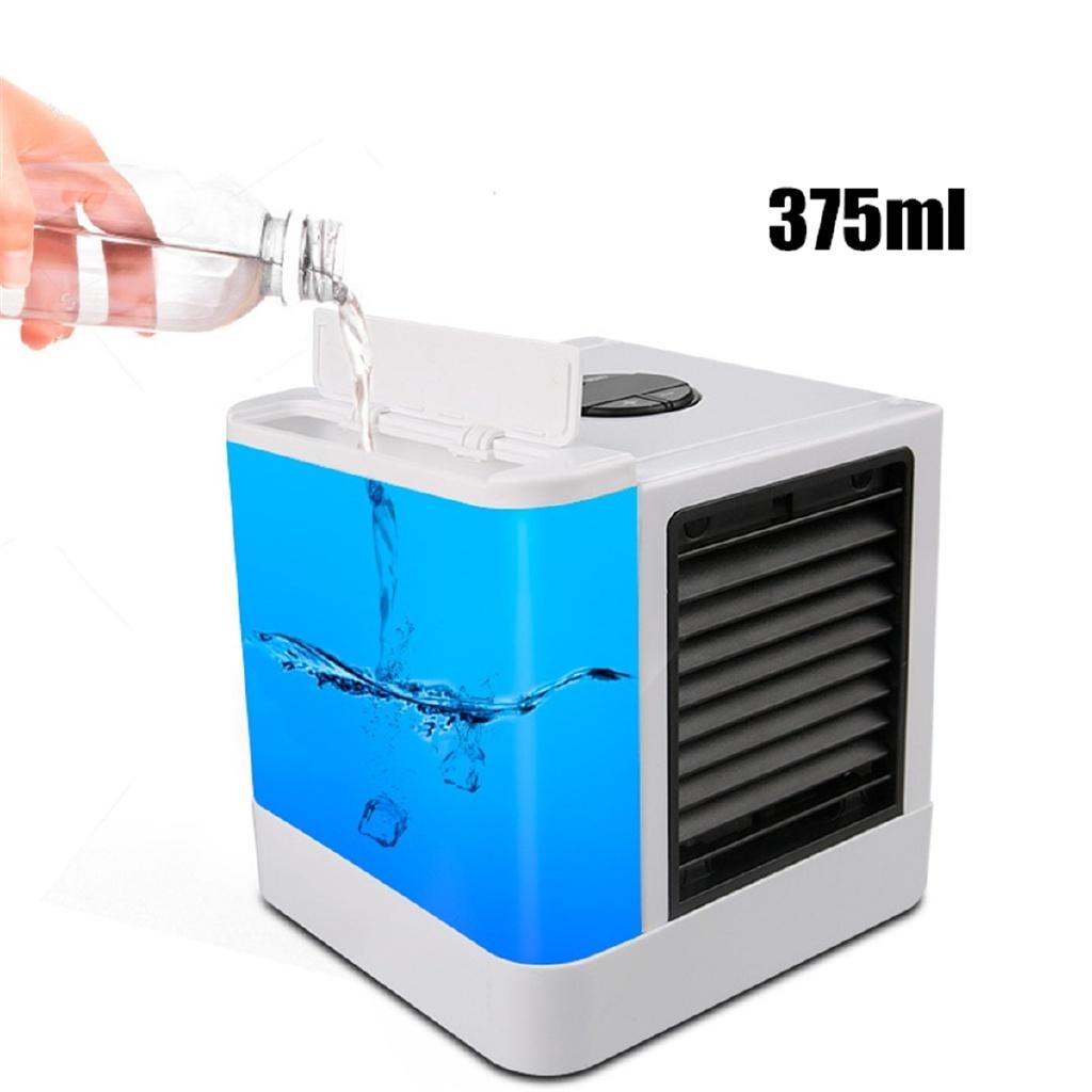 New Portable Air Conditioner Mini USB Air Cooler Humidifier Purifier 7 Colors LED Light Desktop Air Cooling Fan