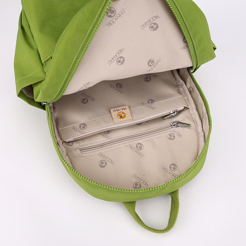 Damen Rucksack Nylon Studenten Schultasche Leicht Einfarbig Reise Rucksack