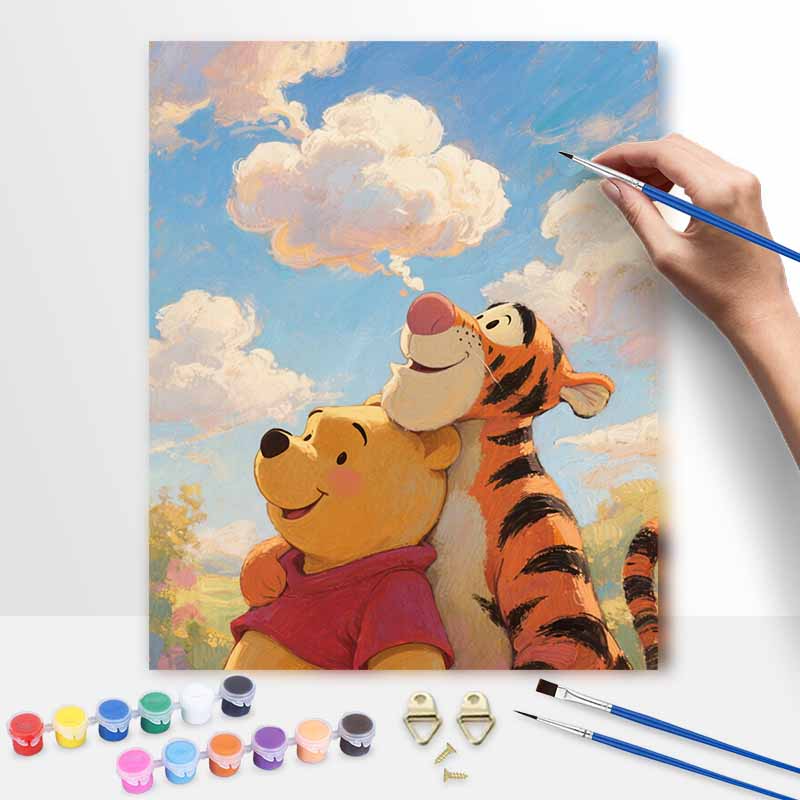 Disney Oil Painting Handmade Diy Winnie the Pooh and Tigger Gifts Home Decorations