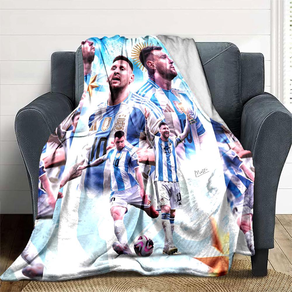 Lionel Messi Soccer Legend Blanket Soft & Cozy Great for Chair Seaside Sofa for All Seasons Warmthful Decor Best Holiday Gift for Friends Family