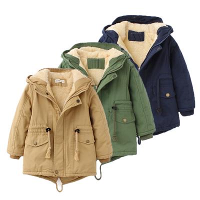 Veste d'hiver en coton rembourrée pour enfants, veste chaude à capuche pour garçons