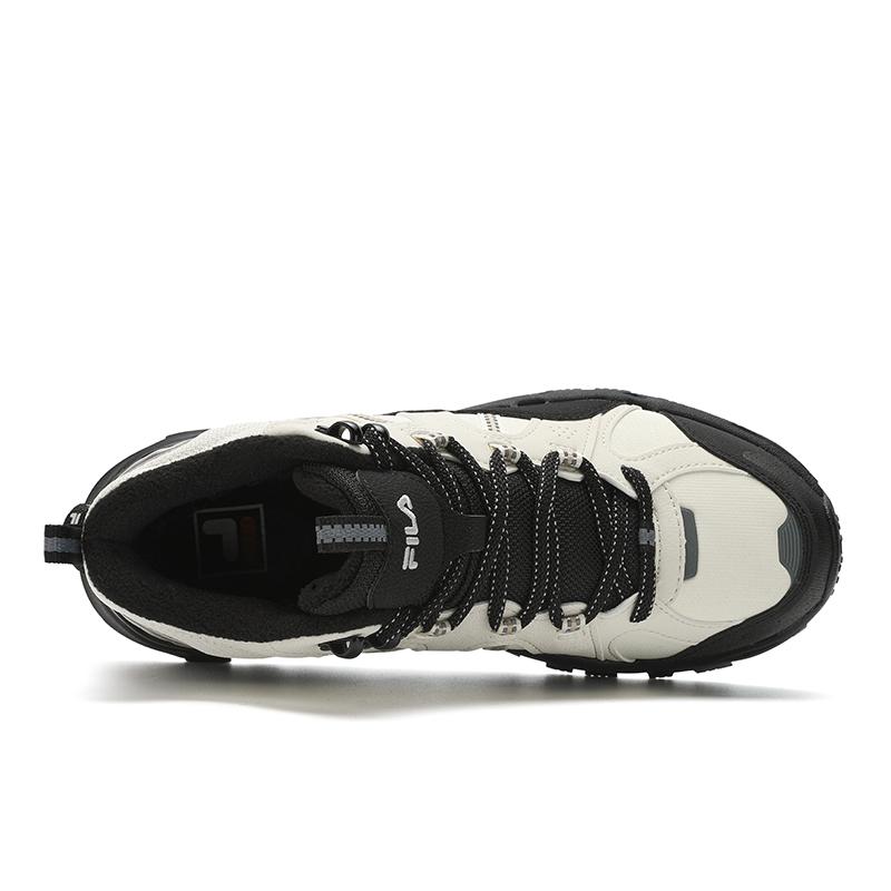 New FILA Trek 1S Mid Top Casual Shoes Women's Beige Black F12W442117FTB