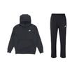 Nike Brand Logo Letter Fleece Lined Hooded Pullover Sweatshirt Knitted Fabric Pants Casual Sportswear Unisex Black BV2708-010+BV2655-010
