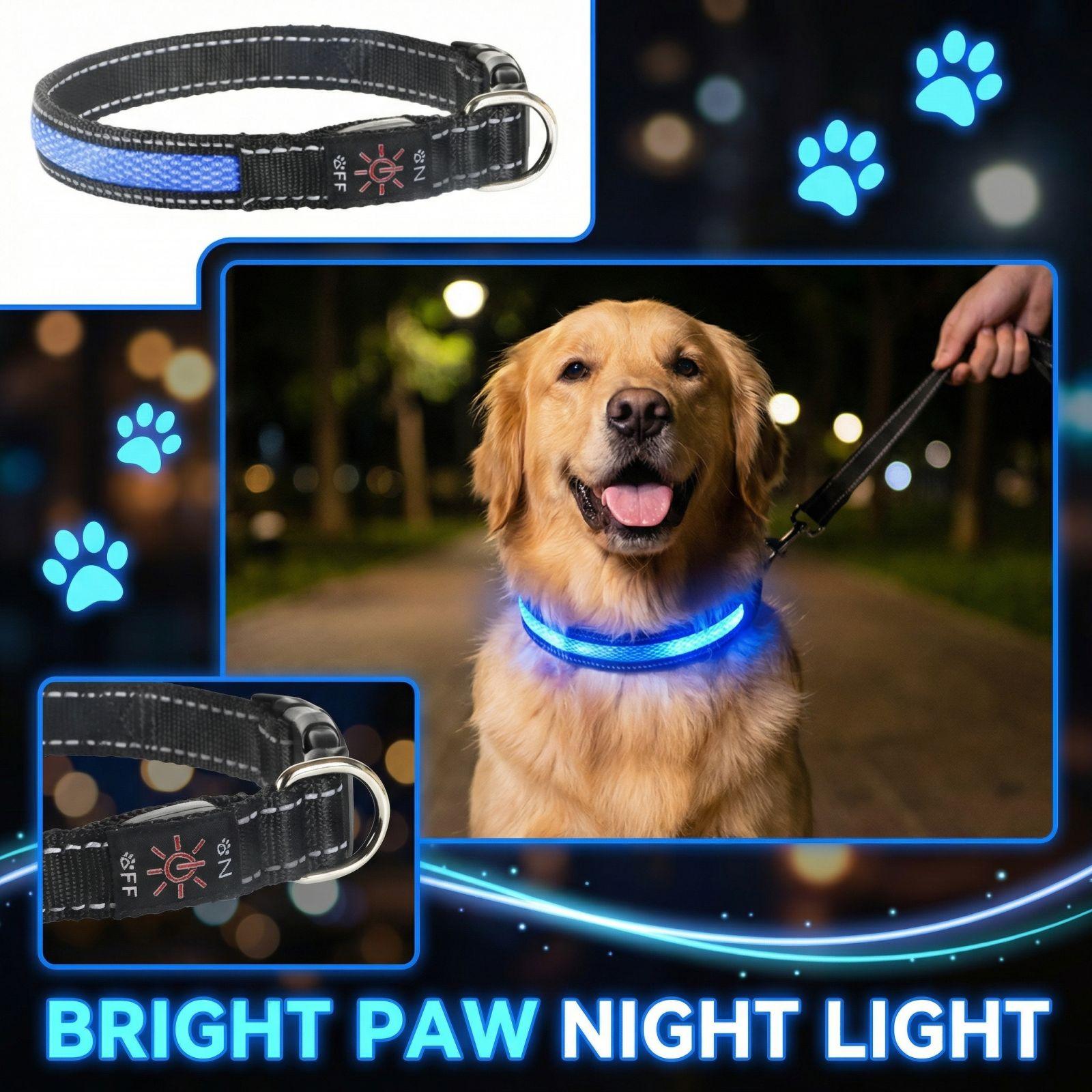 

LED Dog Collar Night Light Pet Collar L синий