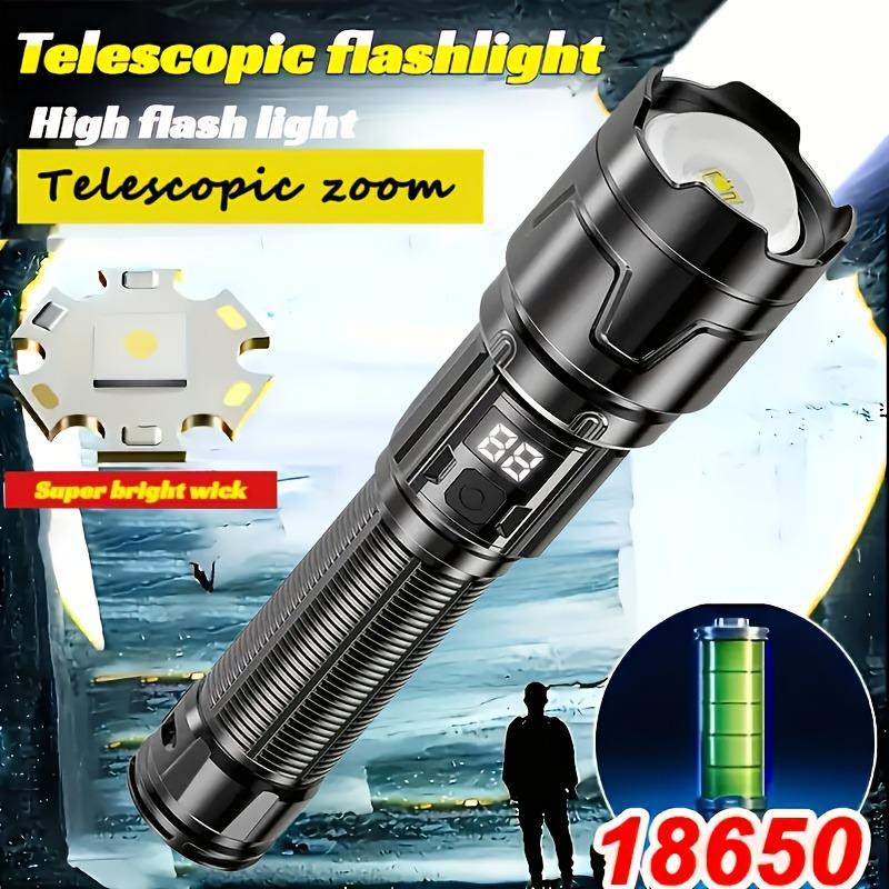 Magnetic Mounting Digital Display Telescopic Zoom High Power LED Lamp IP44 Waterproof  Extended Battery Life Outdoor Fishing