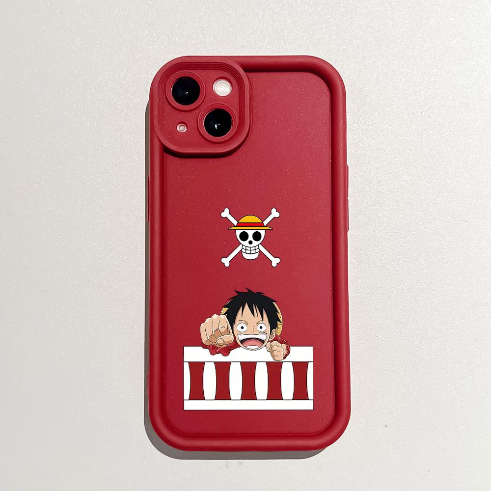 Soft Silicone Square Ladders Cartoon Pattern Full Cover Camera Protection Shockproof Case for iPhone Infinix Tecno Vivo