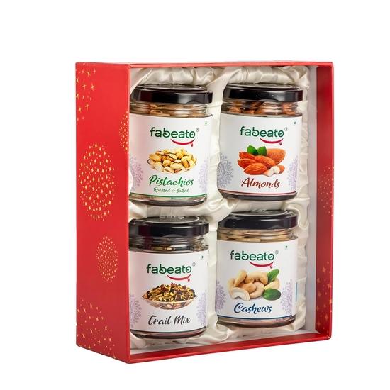 Fabeato Premium Spezial-Trockenfrüchte-Geschenkbox für Diwali 400 g | Festliches Geschenk für die Familie | Gourmet-Geschenk | Firmengeschenke | Perfektes Festtagsgeschenk