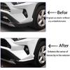 Accessoires de voiture compatibles avec Toyota RAV4 2019-2025 Ensemble de 4 pièces de protections d'angle de pare-chocs avant+arrière Extérieur