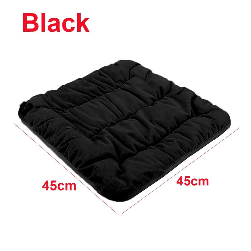 Car Heated Seat Cushion Graphene Winter Plush Seat Cushion 12V Car Universal USB Electric Heating Single-chip Pad Accessories