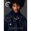 Sterling Silver S925 Cuban Necklace European and American Style Men's Fashion Versatile Unisex Trendy Personality Hip-Hop Chunky Bold Chain