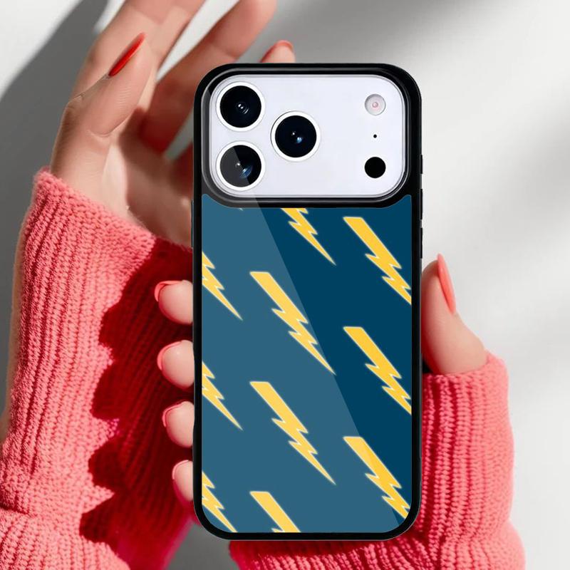Lightning Bolt Pattern Phone Case for iPhone 17 16 15 14 13 Pro Max Back Cover for 12 11 Pro Coque