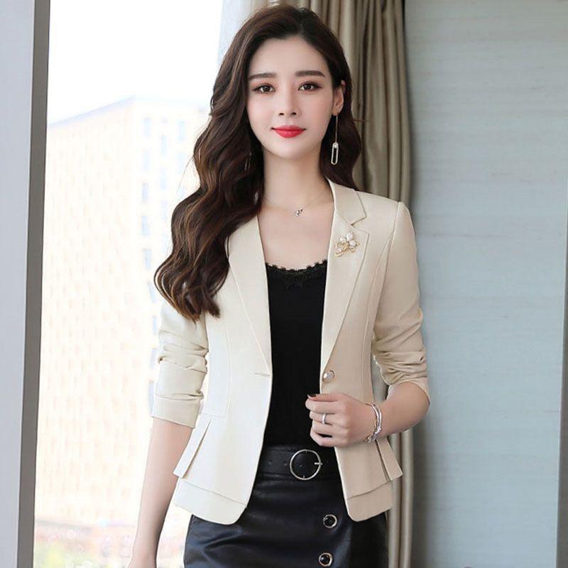 Small Suit for Women Spring and Autumn New Slim Waist Professional Suit Small Man Jacket Formal Wear
