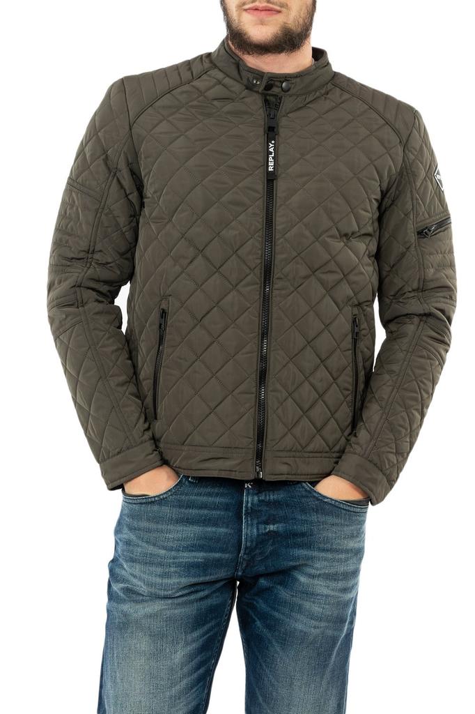replay quilted jacket