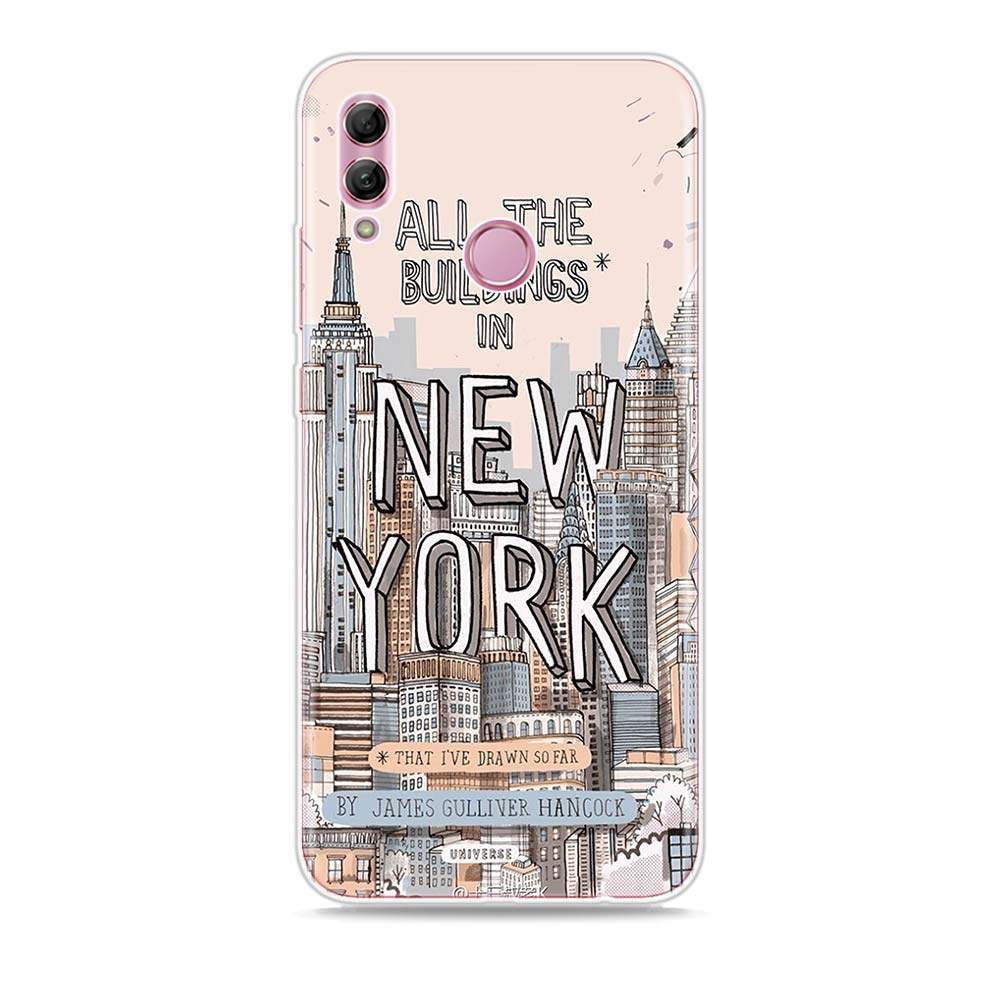 

Нью-йоркский модный силиконовый чехол для Honor 30 30S 30i 9 10 9A 9C 9S 9N 10i 10X 9X Lite Pro 5G чехол для телефона Honor 30 Pro Plus