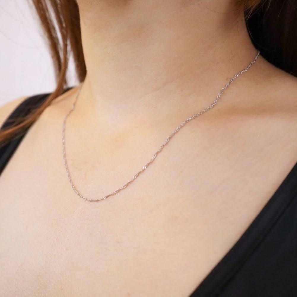 and Me Jewelry Pure Platinum Certification Mark Necklace Chain Screw Type [You Box] (Pt999) (Mint Included) (45cm)