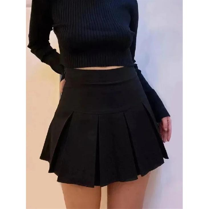 Gonna a pieghe vintage grigia da donna Minigonne a vita alta Kawaii Uniforme scolastica di moda coreana Harajuku Streetwear Primavera