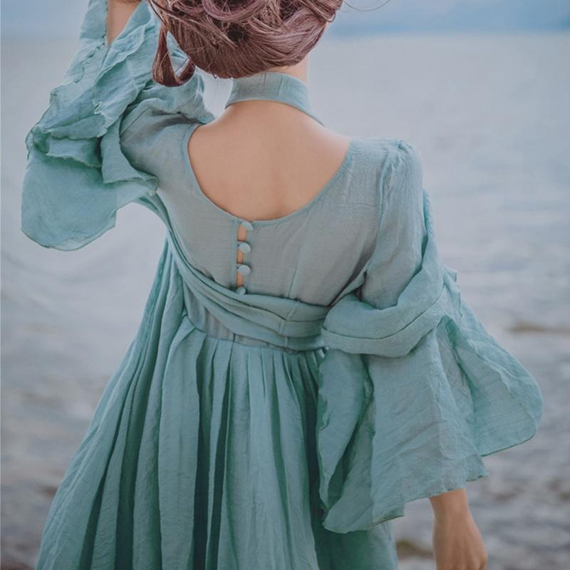 Buy Womens Fairy Medieval Dress Victorian Prom Gown Steampunk Frock Flare  Sleeve Linen Beach Holiday Wear at affordable prices — free shipping, real  reviews with photos — Joom