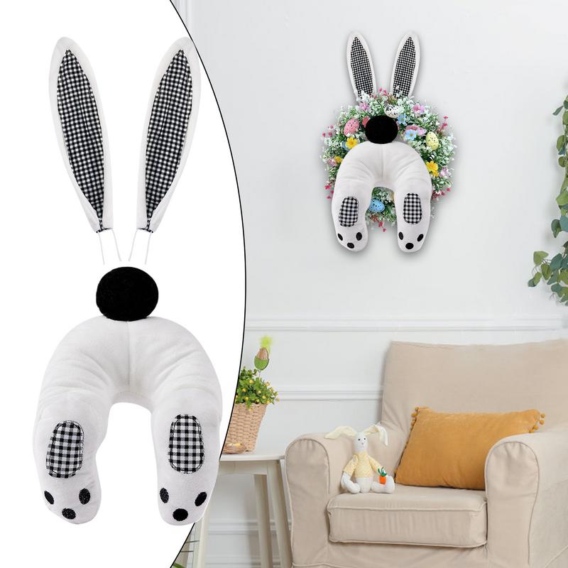 2025New Easter Bunny Butt Wreath Kit Wall Oranments Happy Easter Rabbit Home Party Creative Garland Cartoon Bunny Butt Attachmen
