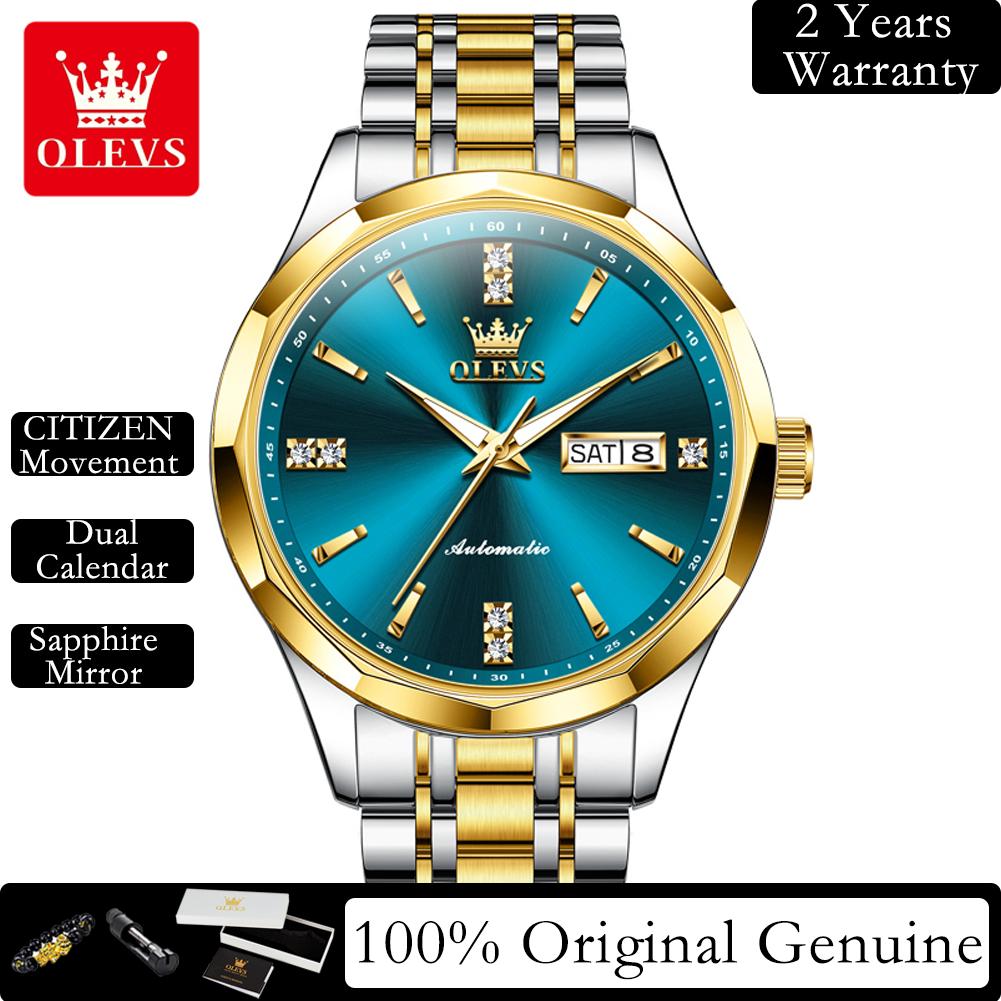OLEVS Original Automatic Watches for Man High-end Luxury Sapphire Crystal Mirror Import Mechanical Movement Men's Business Watch