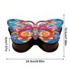 Wood Diamond Painting Jewelry Organizer Flower Bird Crystal Rhinestone Diamond Art Jewelry Case Heart Rose Tulip for Adults Kids
