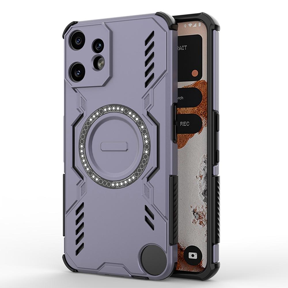 

Для Nothing CMF Phone 2 Pro Магнитный чехол Butterfly Armor Полый Теплоотвод PC+TPU Чехол для телефона Purple