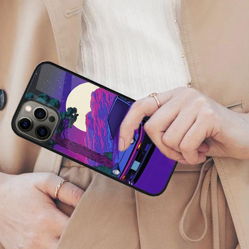 

Synthwave 80s Retro Car Magnetic Phone Case For APPLE iPhone 17 Air 16 14 13 12 Pro Max 15 Plus Wireless Charge MagSafe Cover iPhone 14