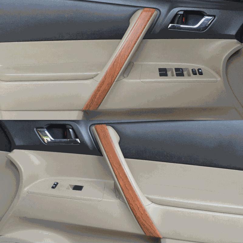 4Pcs/Set Car Interior Door Armrest Handle Cover Trim ABS Fit For Toyota Highlander 2008 2009 2010 2011 2012 2013