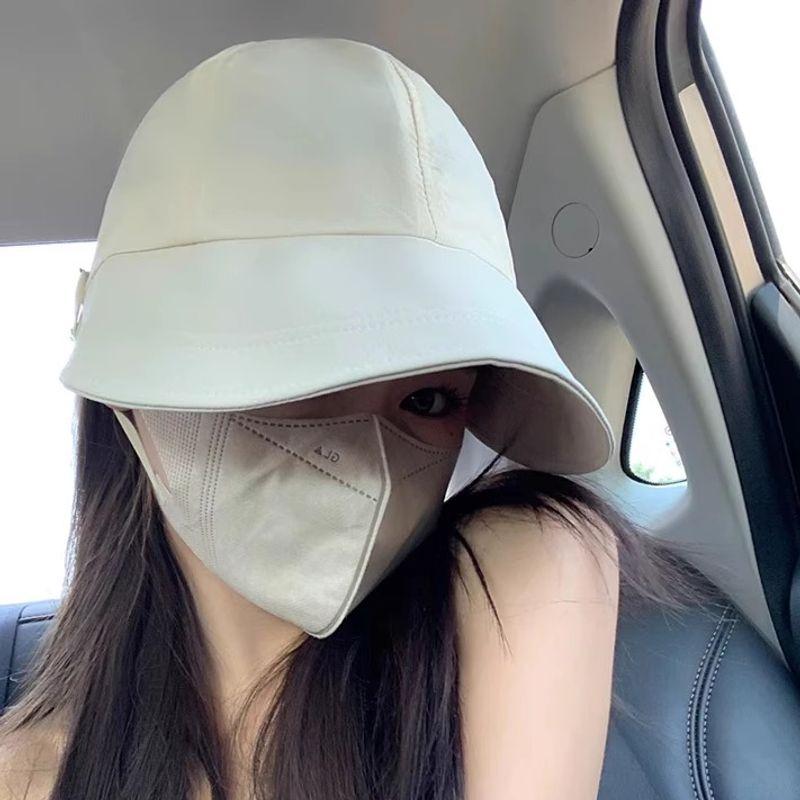 

Quick-Drying Duck Tongue Fisherman Hat Wig Integrated Women s Long Straight Hair Sun Protection Small Head Circumference Fashion Bald Adjustable Beige + Brown black long straight +(3 piece set)