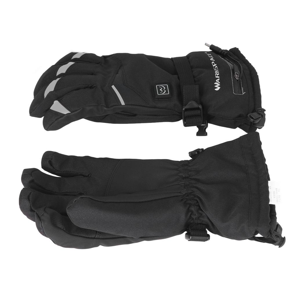 1 Pair Electric Heated Gloves 3 Temperature Setting Battery Powered Rechargeable Heating Thermal Touchscreen Gloves for Men Wome