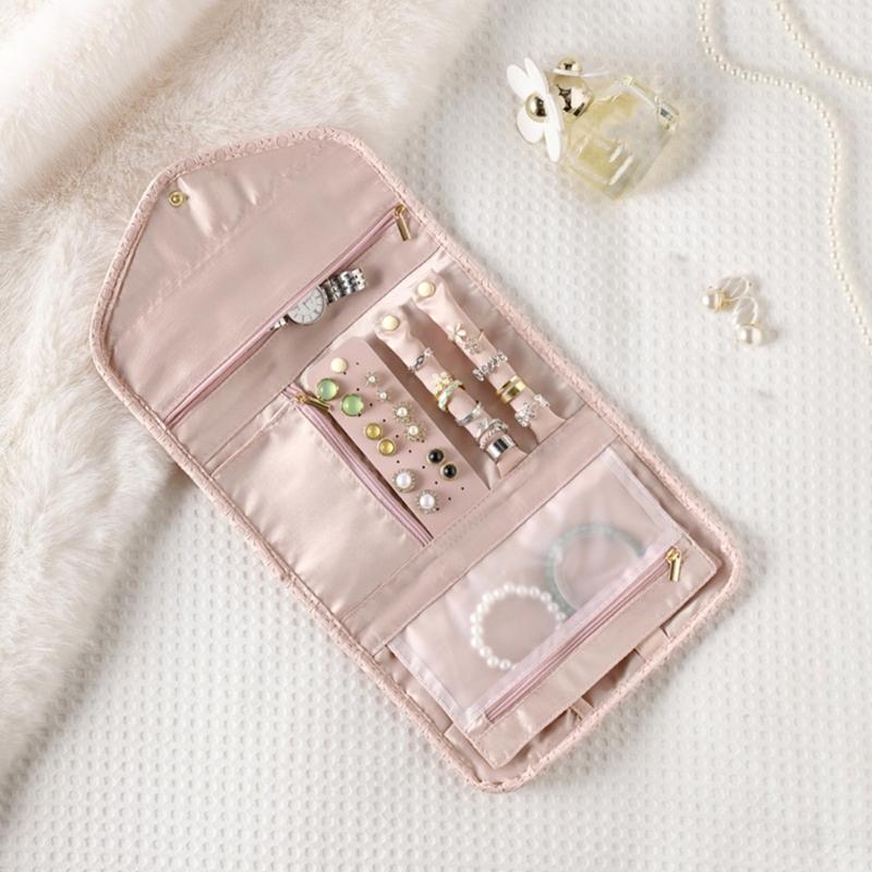 Lightweight Travel Jewelry Organizer Case Box Convenient Bag for Accessories