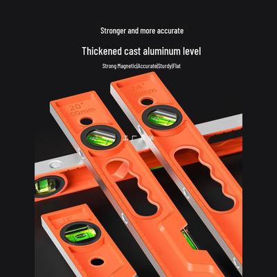 High Precision Mini Spirit Level with Magnetic Aluminum Edge