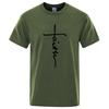 Pure Cotton Retro Faith Print Summer T-shirt For Men Women Fashion High Quality Short Sleeve Loose Sports Tshirt Breathable Top