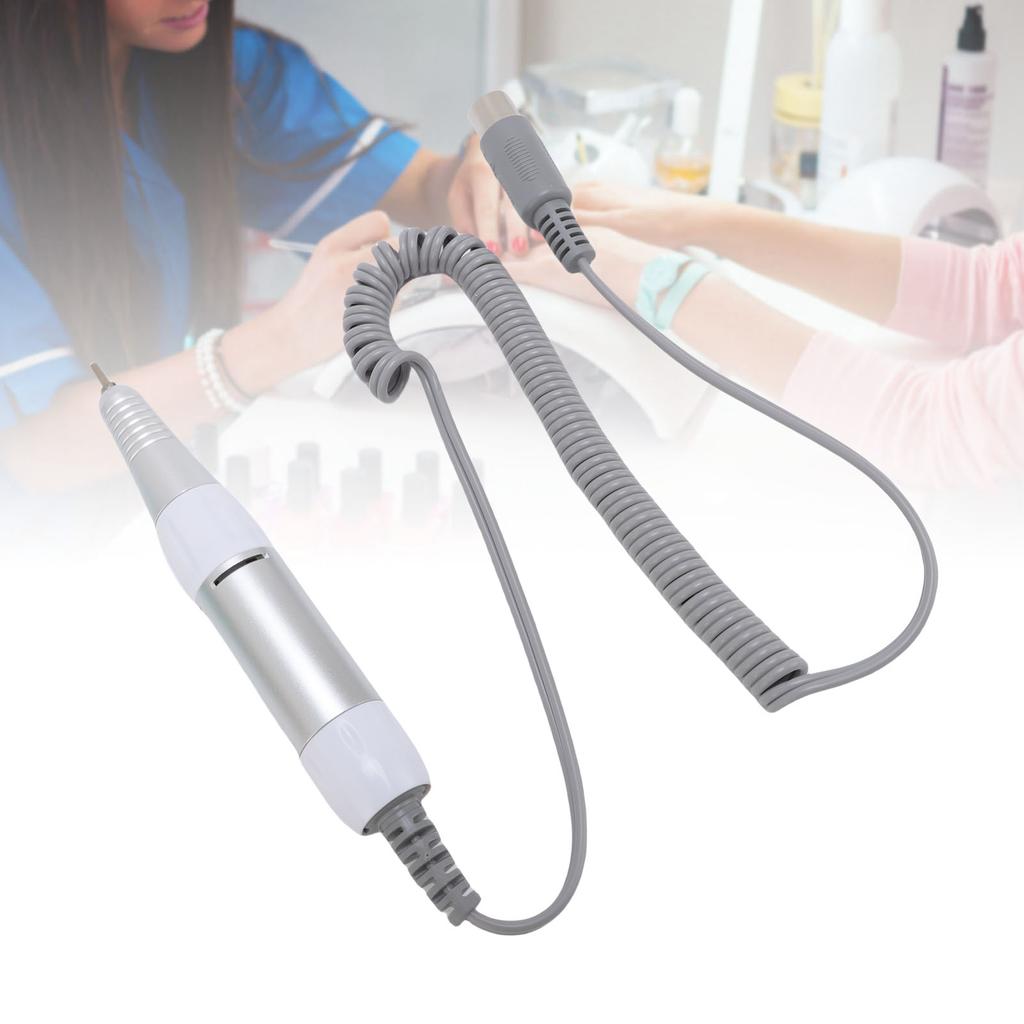 Nail Drill Handpiece Replacement Aluminum Electric Nail Drill Handle for Nail Polishing Machine with 5 Pin Plug