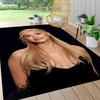 Golden Hair Portrait Carpet Rug Soft Washable Antislip Home Living Room Sofa Mats Personalized Christmas Rug