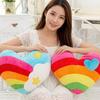 40X35Cm Rainbow Heart Plush Pillow Stuffed Colorful Sweet Cushion Sofa Chair Home Decoration Halloween'S Day Gift