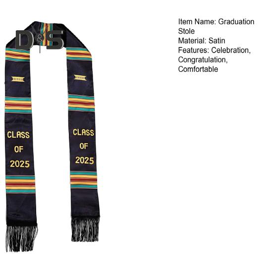 Kente Graduation Stole Class of 2025 Celebrate Culture with The African Graduation Sash for Black Men Women