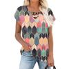 Womens Summer Tops Short Sleeve Shirts V Neck T Shirts Loose Blouses Tees Casual Tunic