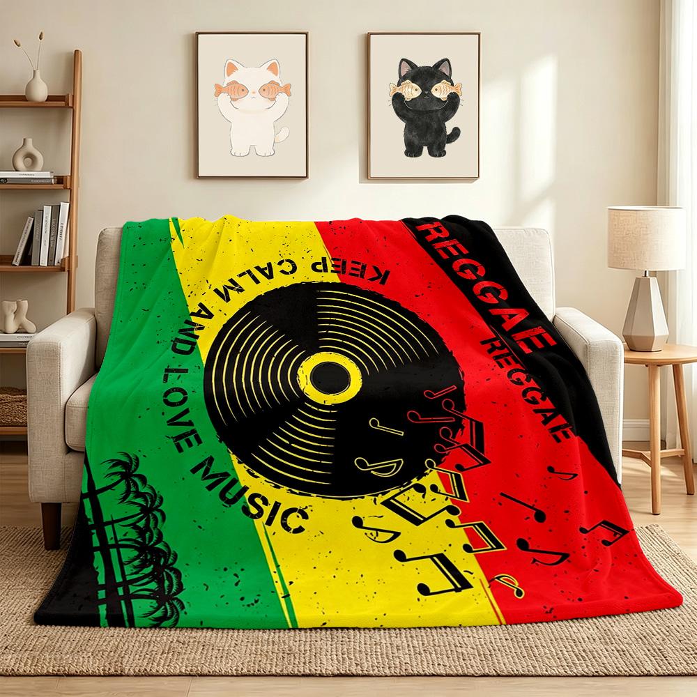 Reggae Music Flannel Blanket Throw Blanket Soft Warm Sofa Bed Camping Car home Decor Unique Christmas Gift C930756