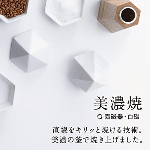 Kamidana No Sato Modern Shinto Statue, Kamisama No Line ROKKAKU Polka Dots, White, 4.7 X 4.5 X 4cm