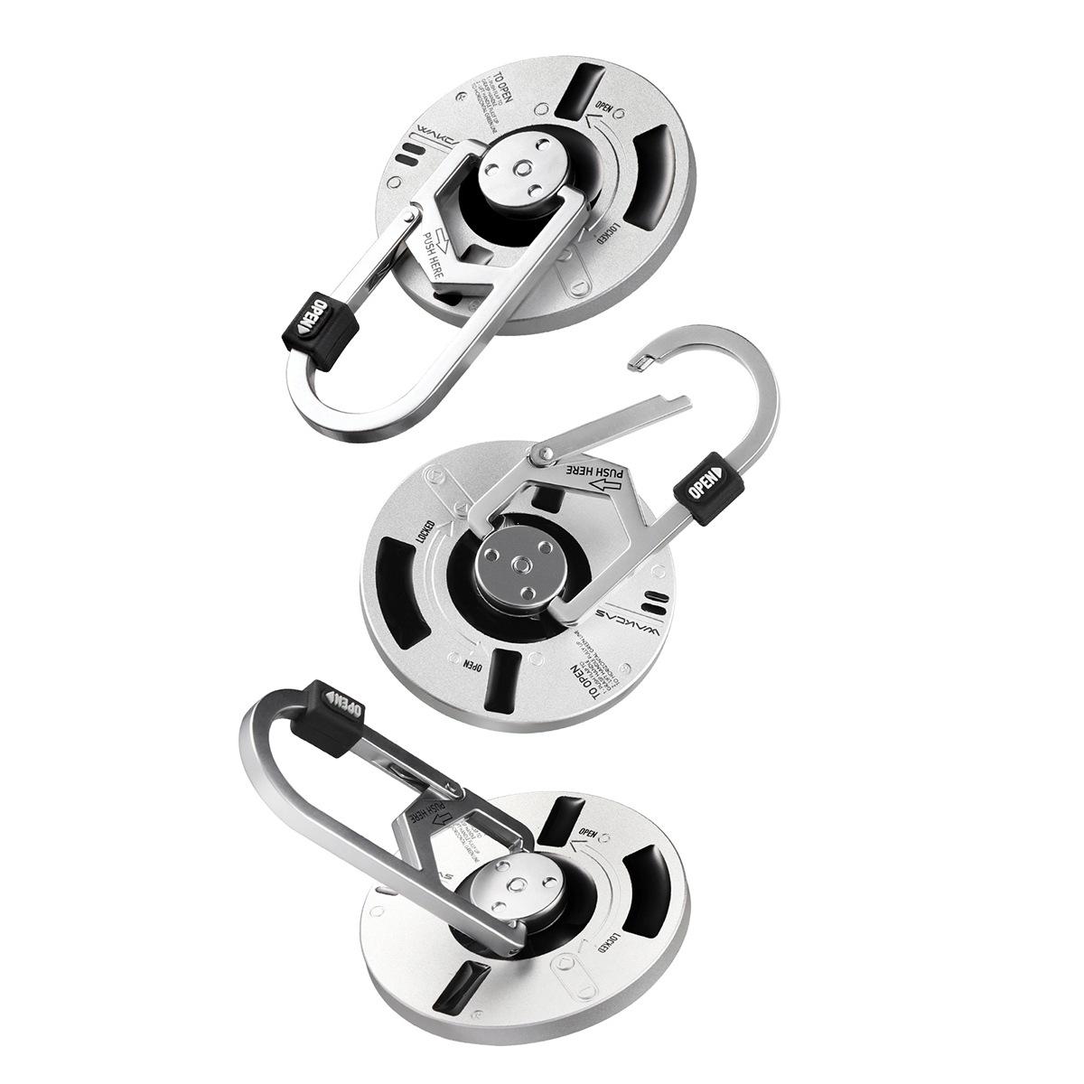 WAKCAS Magnetic Rotating Phone Holder: Original Design, Metal Niche, Aluminum Build.