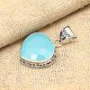 Blue Chalcedony  Pendant 925 Sterling Silver Handmade Lab-Created Jewelry For Birthday Gift