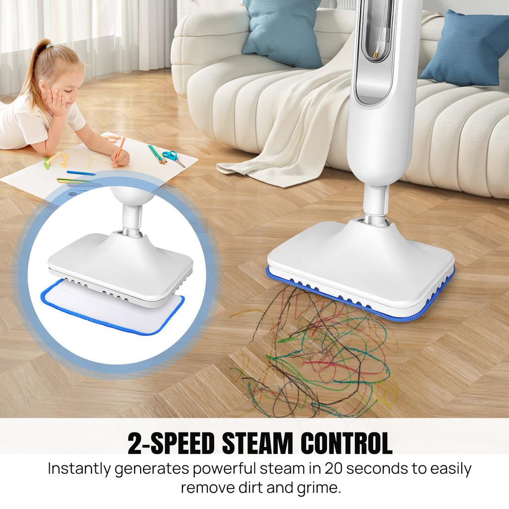 1500W Powerful Steam Cleaner 400ML Water Tank Carpet Electric Steam Mop Laminate Hardwood Detachable Floor Cleaning Device